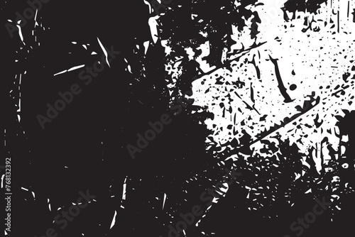 Abstract Monochrome Destruction: Grungy Black and White Background Texture