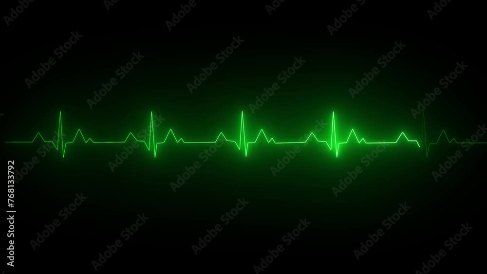 Abstract neon heartbeat signal icon animation background . Abstract neon heartbeat signal icon animation background .