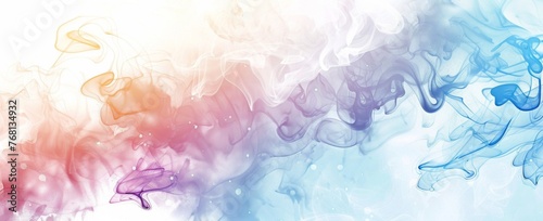 Gentle waves of smoke in a pastel color blend create a peaceful and artistic abstract background.