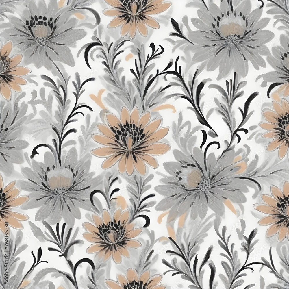 The Floral textile designs