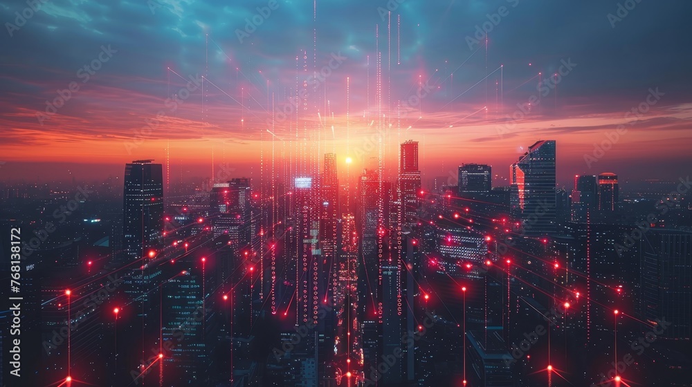 Fototapeta premium Beyond the Screen: Wireless Signs and the Social Media Frontier