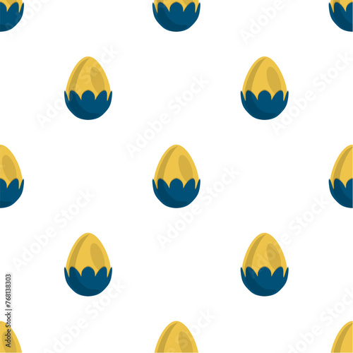 Illustration on theme seamless celebration holiday Easter with hunt colorful bright eggs