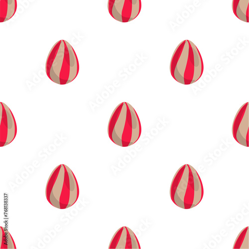 Illustration on theme seamless celebration holiday Easter with hunt colorful bright eggs