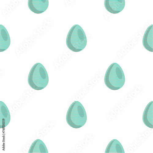 Illustration on theme seamless celebration holiday Easter with hunt colorful bright eggs