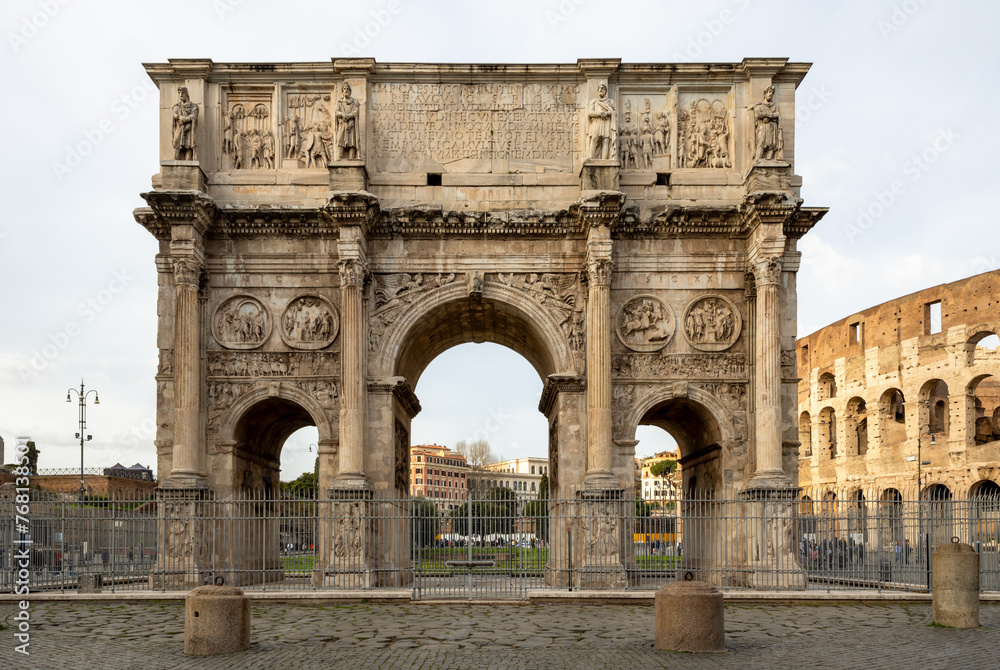 Arch of Constantine next to the Colosseum in Rome, Italy Arch of Constantine next to the Colosseum in Rome, Italy