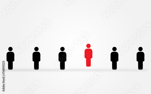 Different in a crowd, standout in a crowd concept background image