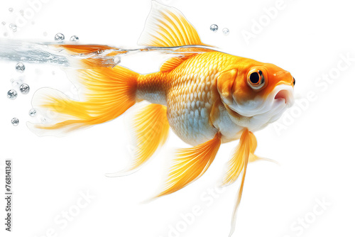 goldfish white background isolated shocked shock despair funny humorous scared worried trouble mischievous bad caught wow surprise surprised gold fish animal pet alone signs holding