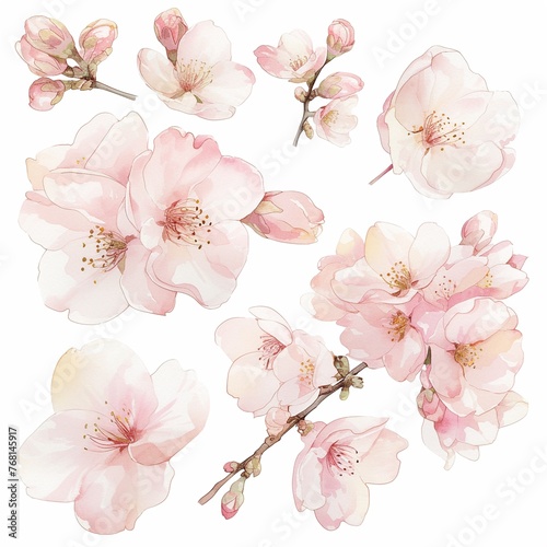 A dreamy background filled with delicate pink cherry blossoms