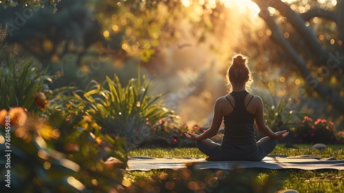 Morning Yoga Session Amidst Vibrant Nature: Embracing Whole Body Wellness