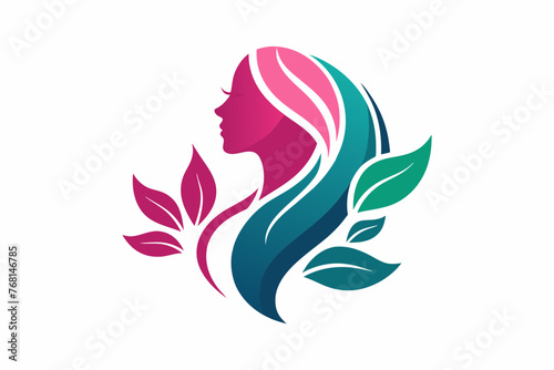 beauty care logo design silhouette