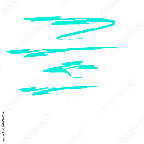 Turquoise Green Brush Stroke