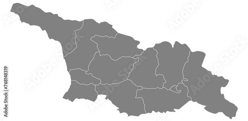 Outline of the map of Georgia with regions