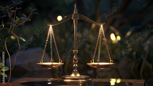 Artistic Shots of the Scales of Justice in Various Settings
