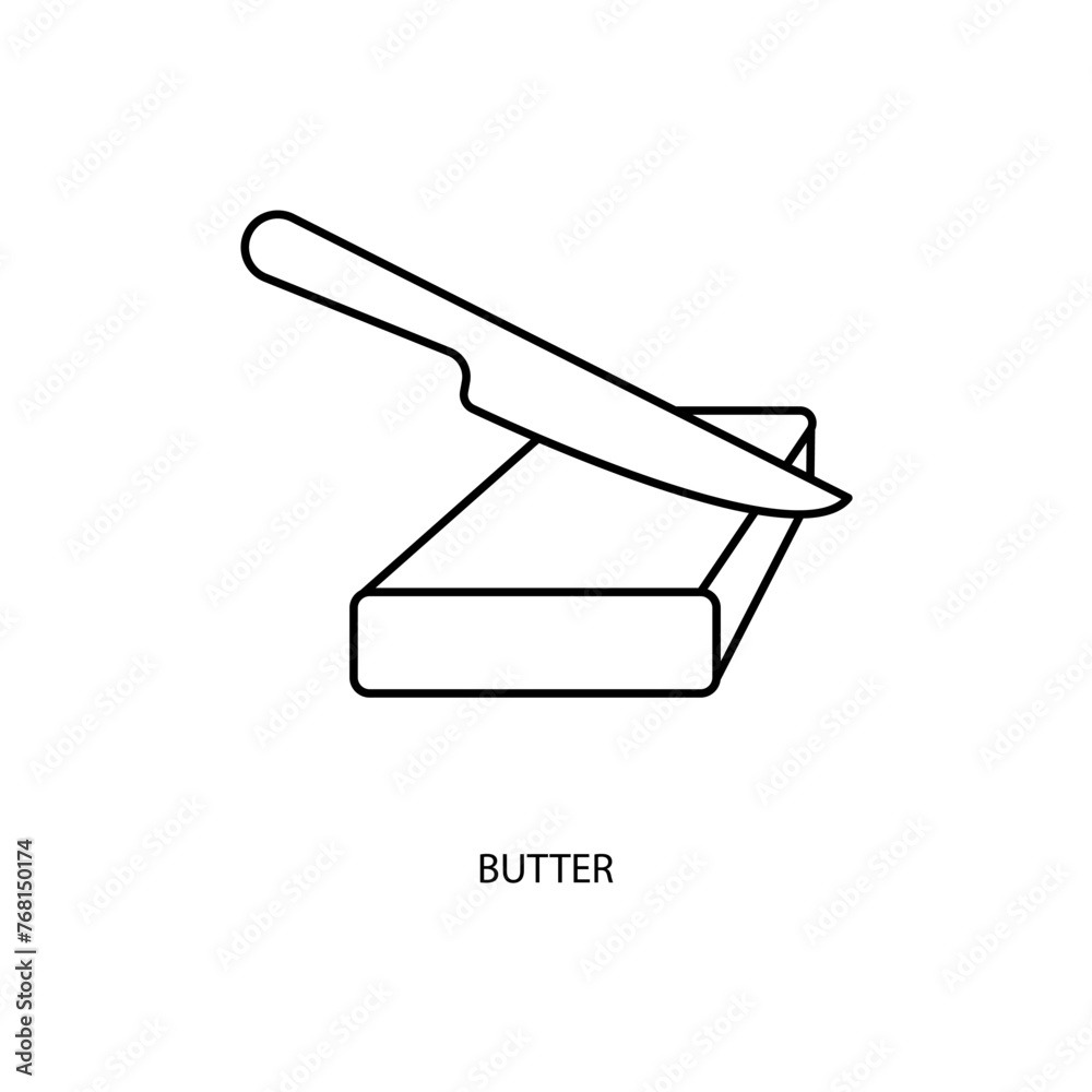 butter concept line icon. Simple element illustration. butter concept outline symbol design. butter concept line icon. Simple element illustration. butter concept outline symbol design.