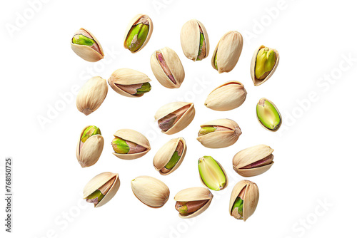 pistachio nuts isolated on white background