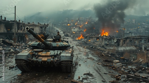 Large Tank on Dirt Road