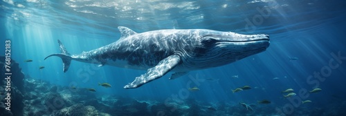 Serene Depths: Humpback Whale Glide © Vladimir