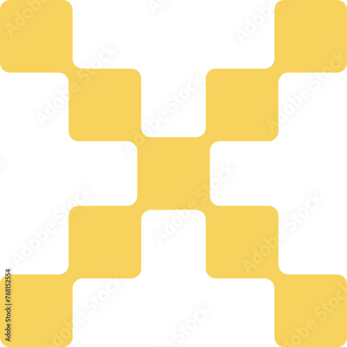 Pixel geometric shape pixelated arrow