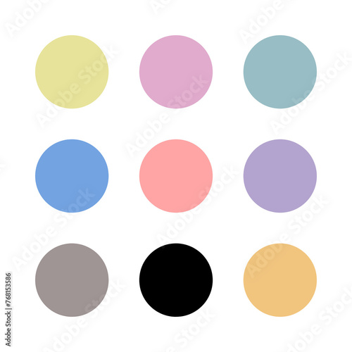 Pastel Colors Dot Stickers.png, Circle Stickers
