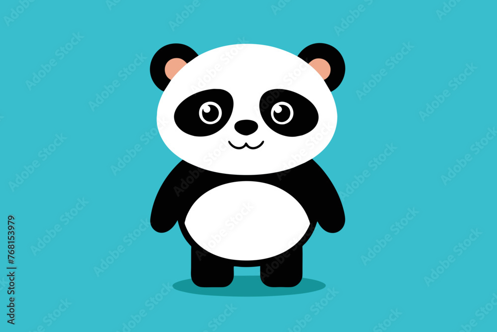 Cute panda sitting cartoon vector icon illustration animal nature icon concept isolated flat vector Cute panda sitting cartoon vector icon illustration animal nature icon concept isolated flat vector