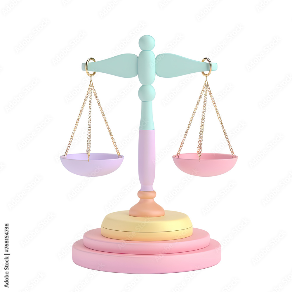 3D Icon Scale, Clay Render, Pastel Color