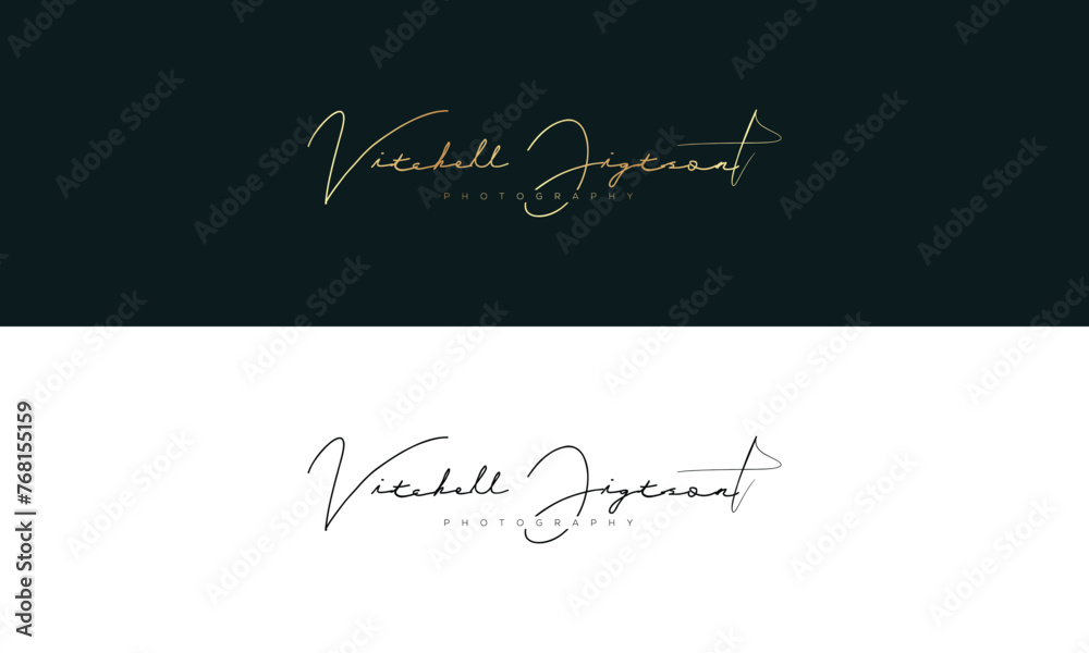  Handwriting logo signature logo Photography logo Desigen template 