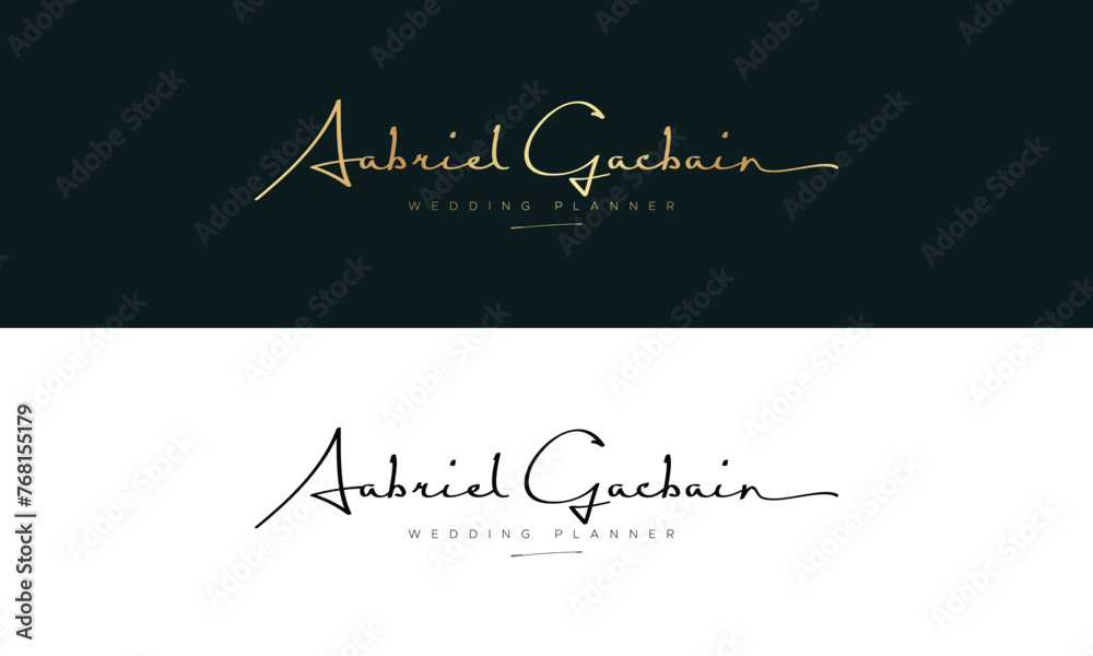  Handwriting logo signature logo Photography logo Desigen template 