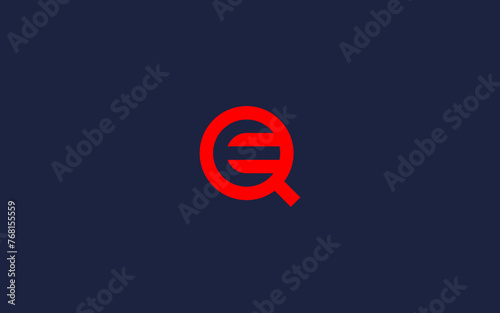 Fotografie letter eq with circle logo icon design vector design template inspiration