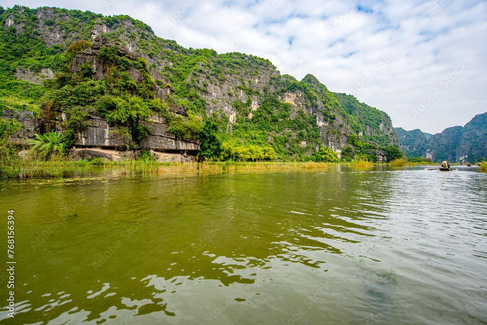 Fototapeta premium Ninh Binh Province - Vietnam. December 06, 2015. South of Hanoi, Ninh Binh province is blessed with natural beauty, cultural sights and the Cuc Phuong National Park, Vietnam.