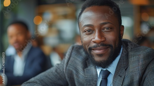 African American Male Entrepreneur On Board Of Directors In Corporate Office. 