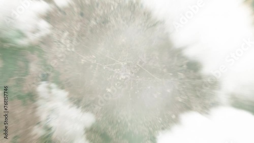 Earth zoom in from space to Pursat, Cambodia. Followed by zoom out through clouds and atmosphere into space. Satellite view. Travel intro. Images from NASA photo