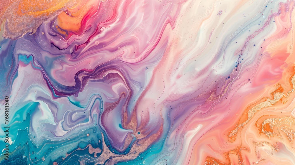 Vibrant Colorful Liquid Painting