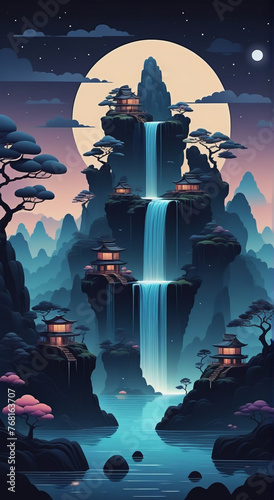 halloween night landscape