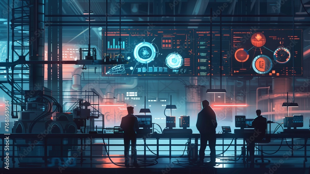 Group of People Standing in Front of Factory Group of People Standing in Front of Factory