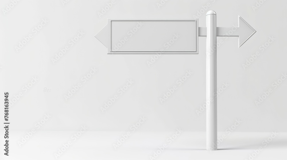 Obraz premium White blank boards signs.