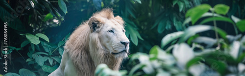 Le  o albino na natureza com o fundo desfocado - Banner