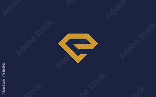 letter e with diamond logo icon design vector design template inspiration