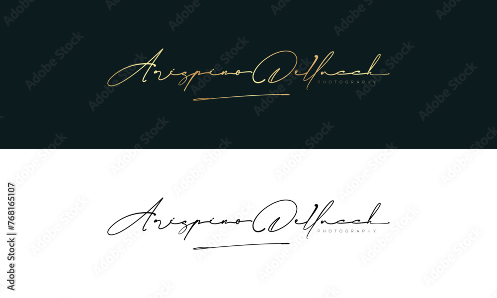 Handwriting logo signature logo Photography logo Design template  