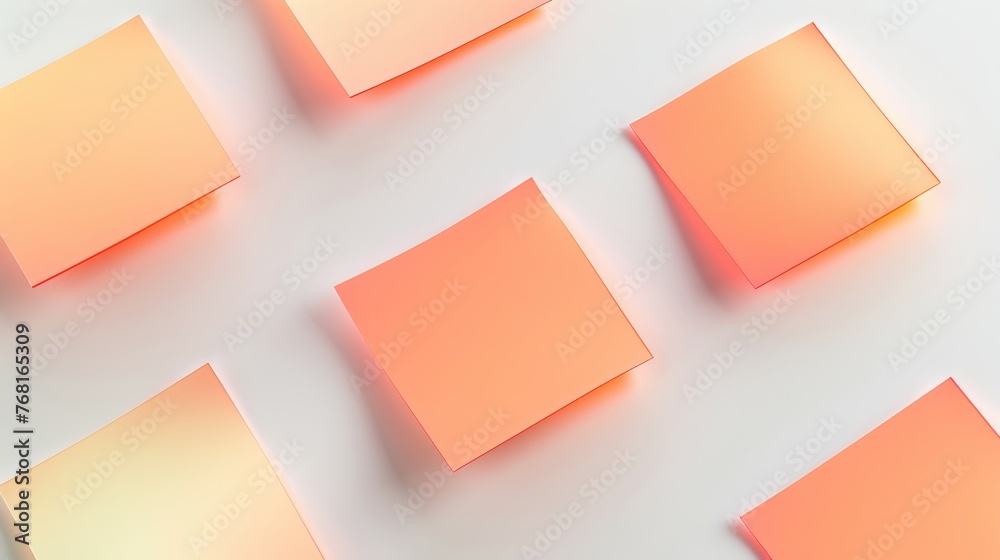 Reminder notes isolated on the white background
