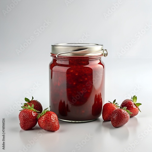 Wallpaper Mural Experience the nostalgia of grandma's kitchen with a jar of homemade strawberry jam Torontodigital.ca