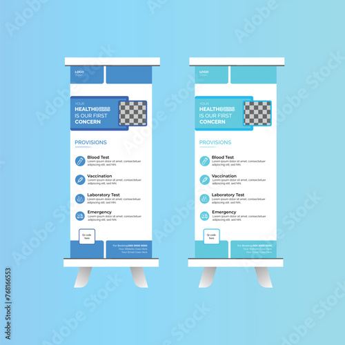 Medical roll up banner presentation