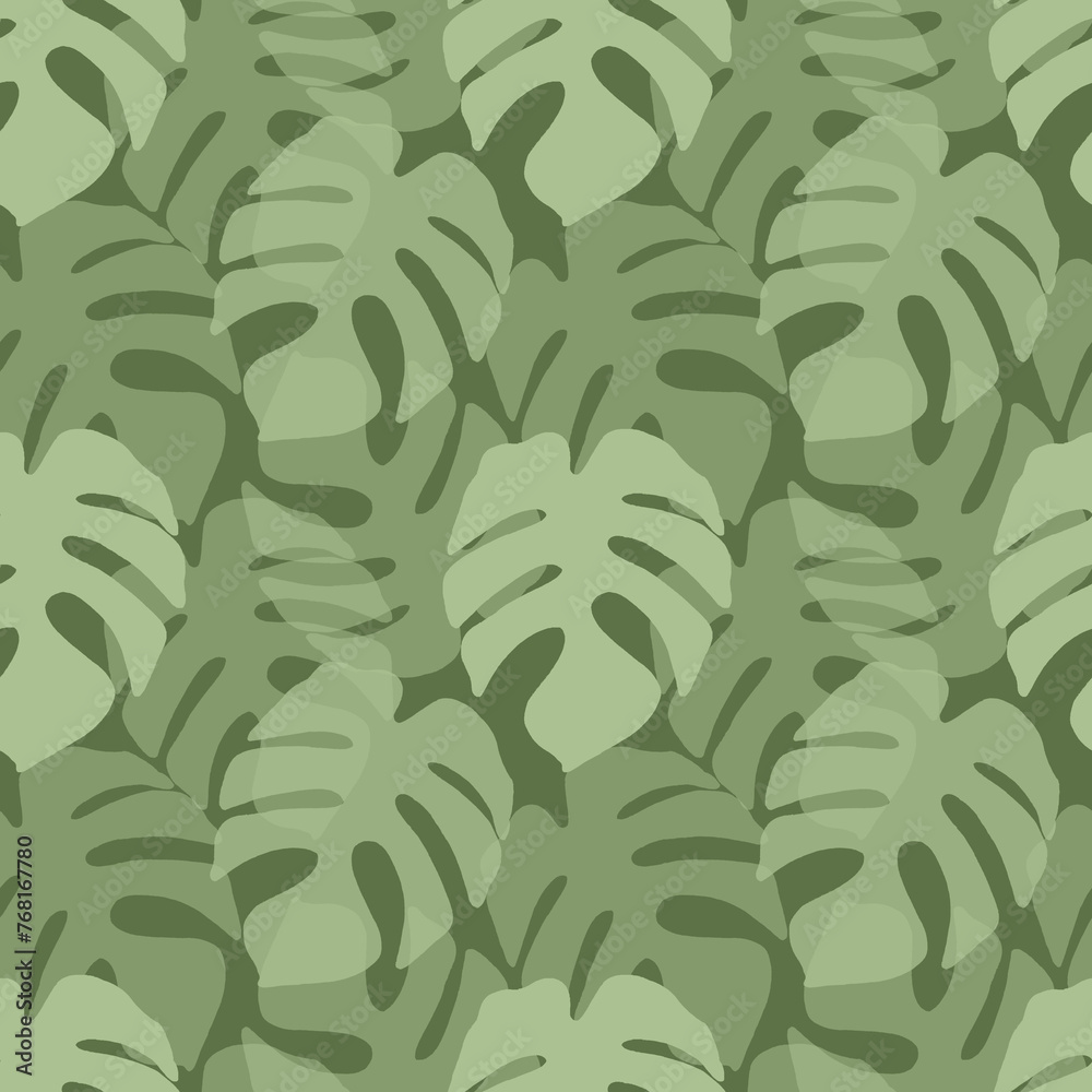 Seamless pattern with monstera leaves Seamless pattern with monstera leaves
