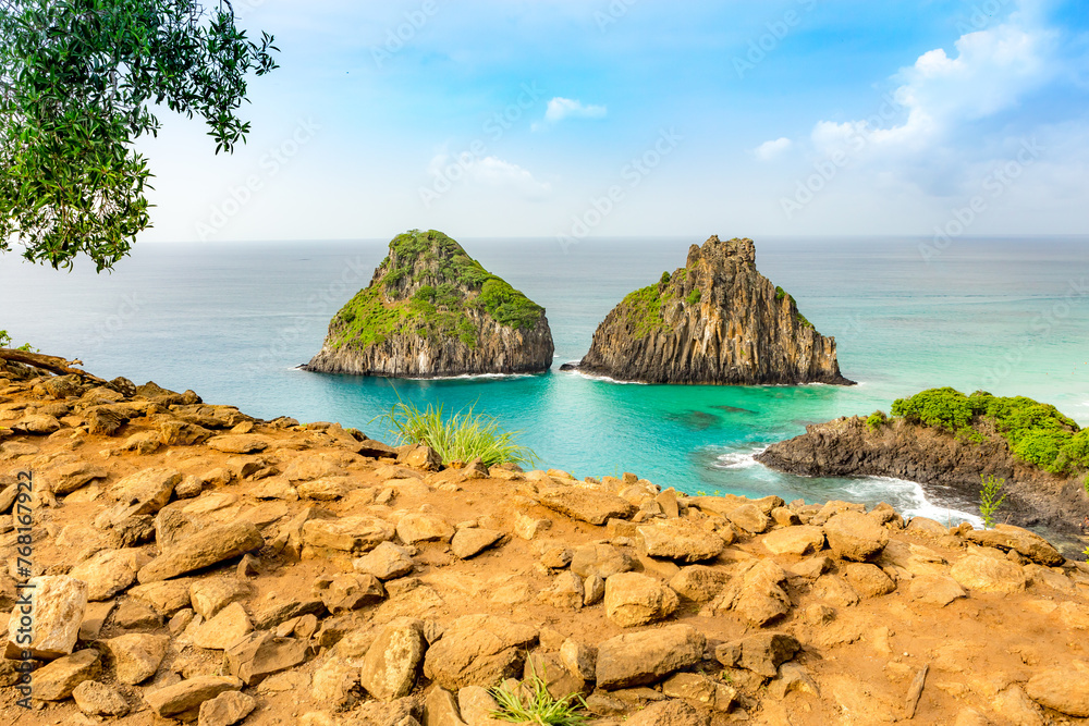 Naklejka premium Fernando de Noronha, Brazil. Website Banner