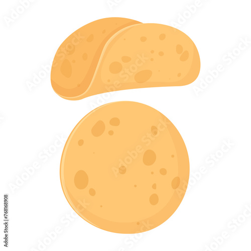 Set of empty Mexican tacos