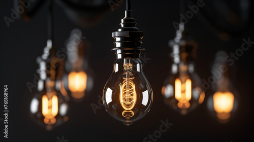 Glowing Light Bulbs