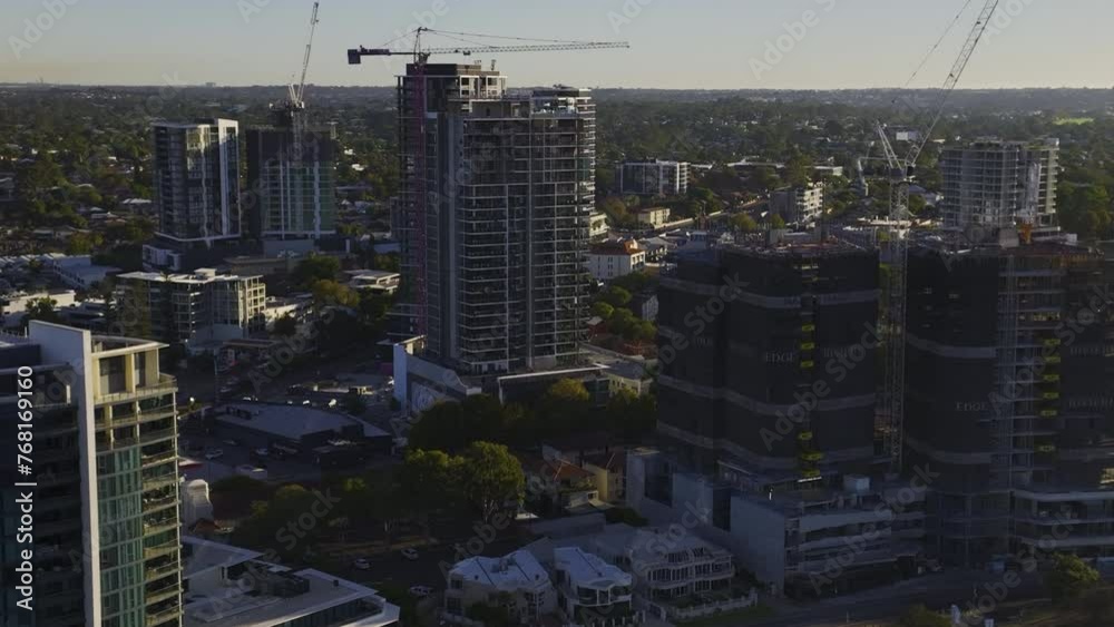 4k Aerial Drone Footage of Riviere Applecross, Edge Visionary Living, Finder Apartments Applecross Perth, Western Australia