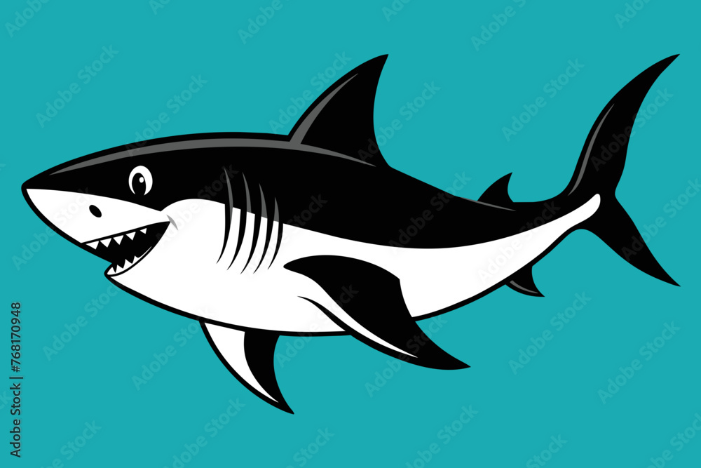 Obraz premium Vector Design of a Shark 
