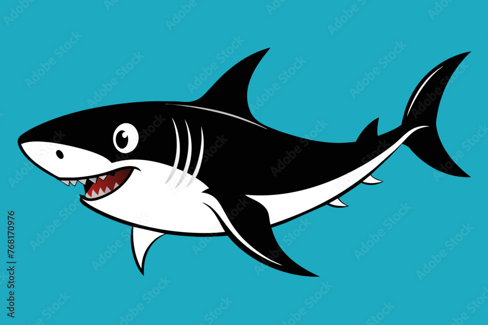 Obraz premium Vector Design of a Shark 