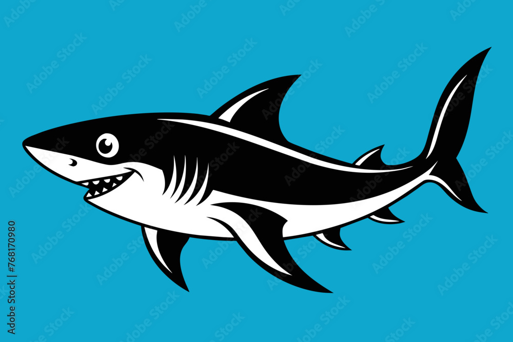 Obraz premium Vector Design of a Shark 