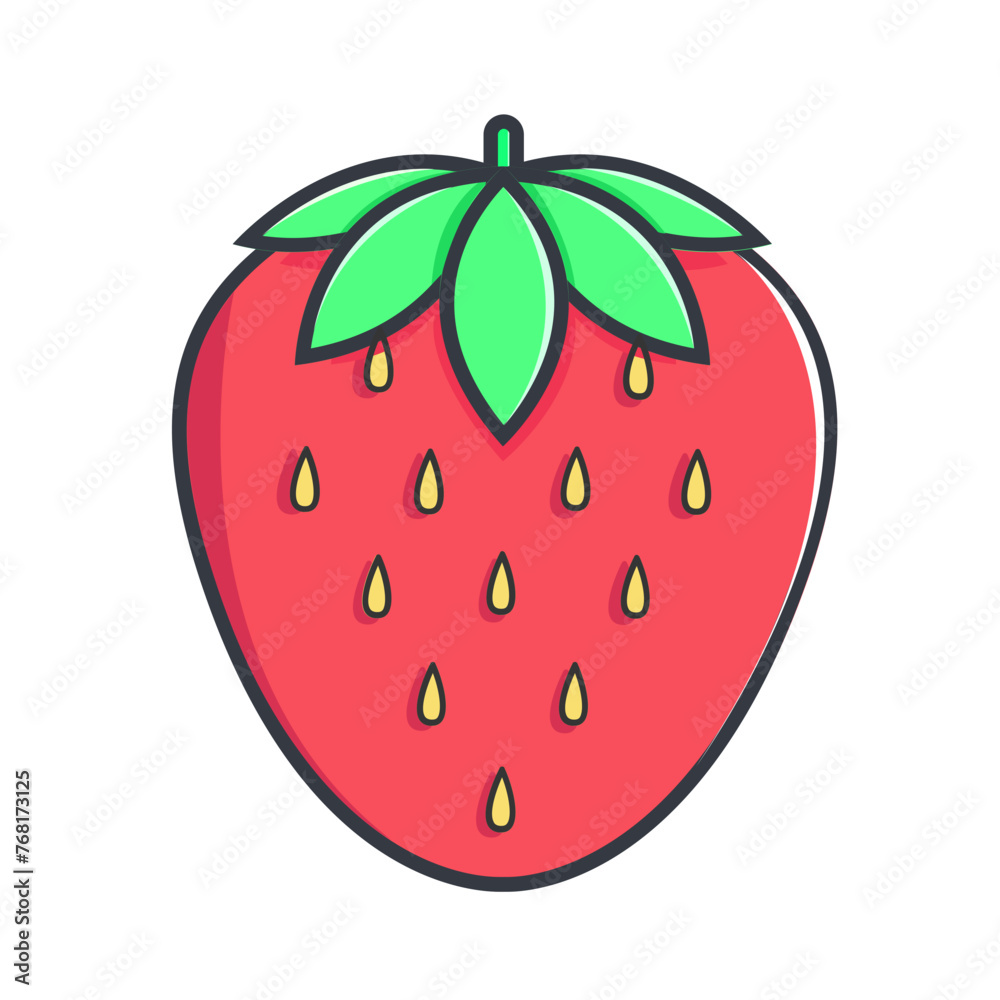 Fototapeta premium Cartoon fruit Icon pack